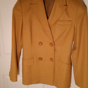 Chantal Gaudreau Wool & Cashmere Gold Blazer